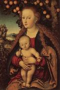 Lucas Cranach the Elder Madonna and Child Under an Apple Tree Sweden oil painting reproduction